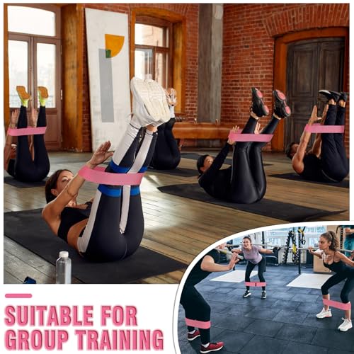 Lenwen 12 Pcs Fabric Resistance Bands Bulk - color: Pink, style: Light Resistance