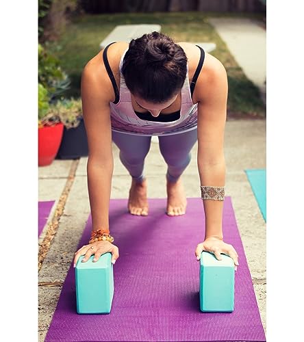 ๐๐๐ฒ๐ฟ๐๐ฑ๐ฎ๐ ๐ฌ๐ผ๐ด๐ฎ Deluxe Mat and Yoga Foam Block Set - Non Slip, Eco Friendly, Anti-Tear, 5mm Thickness for Yoga - Slate