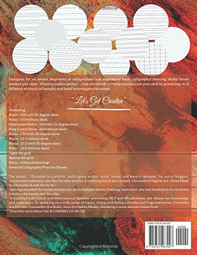 The Ultimate Calligraphy, Brush Pen, and Hand Lettering Practice Book: Blank Measured Guidelines Practice Pad. Modern Calligraphy Slant Angle Lined ... Basic Strokes. 12 Styles Writing paper.