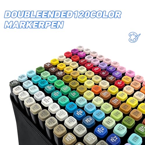 Zmcik 120 Colors Alcohol Markers Art Markers for Kids and Adult Drawing Marker Dual Tip Coloring Painting Perfect for Boys Girls Students Gift
