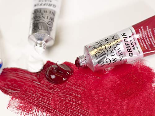 Winsor & Newton Griffin Alkyd Fast Drying Oil Paint, Light Red | Fast-Drying Oil Paint, Ideal for Thick Impasto Techniques & Underpainting, Slightly More Fluid than Traditional Oils - color: Light Red, style: 1.25-oz Tube
