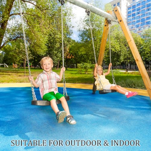 2 Pack 25in Hanging Swing Chain with 4 Carabiners, 550LB Capacity Hanging Kits Heavy Duty Hanging Chair Hardware for Hammock Swing Hanging Chair Punching Bags Sandbag Indoor Outdoor Yoga Gym (Silvery) - color: Silver, size: 2 Pack 25 inch