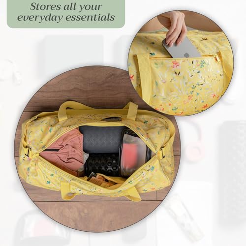 Maison d' Hermine Yoga Mat Duffle Bag Gym Tote Yoga Mat Carry Bag - color: Colmar - Yellow, style: Yoga Mat Gym Bag