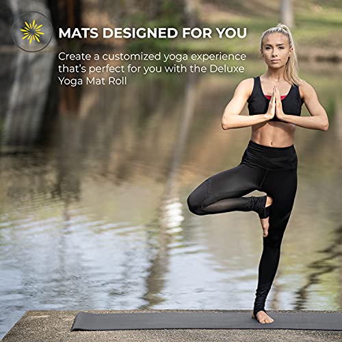 Ascend 6mm Thick Yoga Mat Roll, 50ft x 24in - color: Charcoal