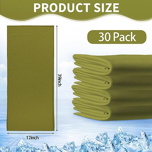 Honoson Cooling Towel Bulk - color: Army Green, size: 32"x12"