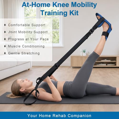 SPRING SEAON Knee Replacement Recovery Aids, Leg Stretcher Strap Kit - color: Blue