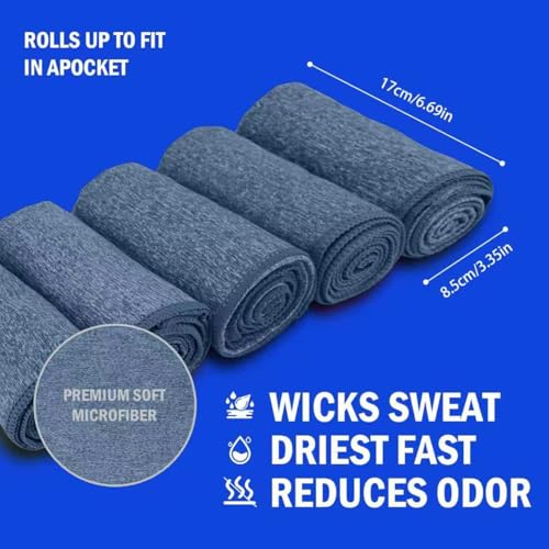 Microfiber Quick Dry Gym Towel, Lint Free Odor-Free Absorbent Fiber, Fast Drying, Men & Women Workout Gear for Body Sweat, Working Out, Towels (Blue, 5Pack - 16 * 27Inch) - color: Blue, size: 5Pack - 16*27Inch