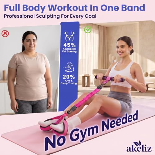 Pedal Resistance Band with Handle, 3 Tube Adjustable Foot Pedal Resistance Bands for Abs, Core, Arm, Leg, Sit Up Exercise Equipment for Women Men, Multifunction Tension Rope Home Workout - color: Pink