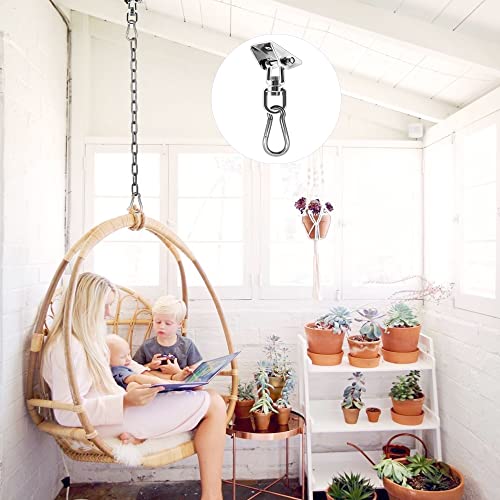 Hammock Hanging Kit with Swing Chain 39inch, 1000lbs Capacity Hanging Hooks Heavy Duty 360° Swivel for Yoga, Chair, Tree, Indoor & Outdoor Gym