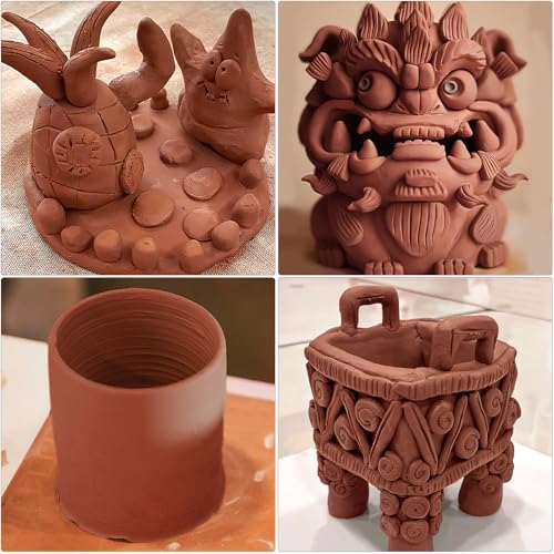 VIBRATITE 10LB Air Dry Clay, Terra Cotta Modeling Pottery Clay Bulk | Easy to Shape for Hand Building, Wheel Throwing, Sculpting, DIY Crafts, Classroom Art Projects, Ideal for Beginners & Artists - color: Terra Cotta