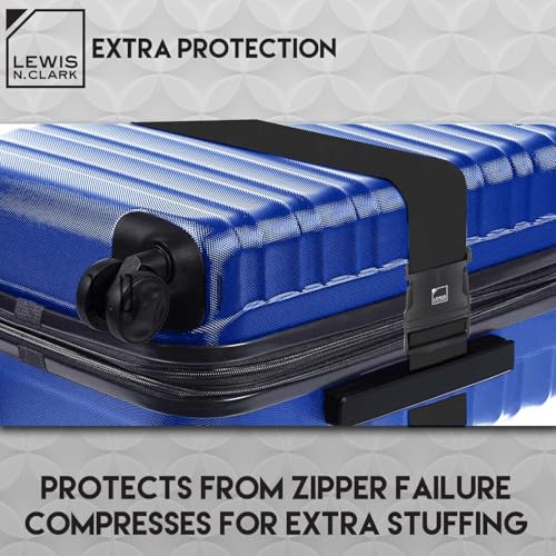 Lewis N. Clark Quick Release Luggage Belt: Add a Bag Adjustable Tie Down Straps for Luggage Security - Black - color: Black