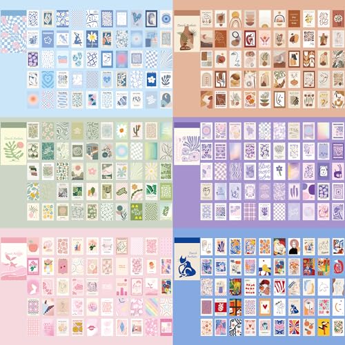 12 Sets 600 Sheets Washi Stickers for Journaling, Boho, Abstract, Vintage Scrapbook Sticker Set for Bullet Journal Art Diary Card Craft Gifts Planner Notebook - style: Abstract Style