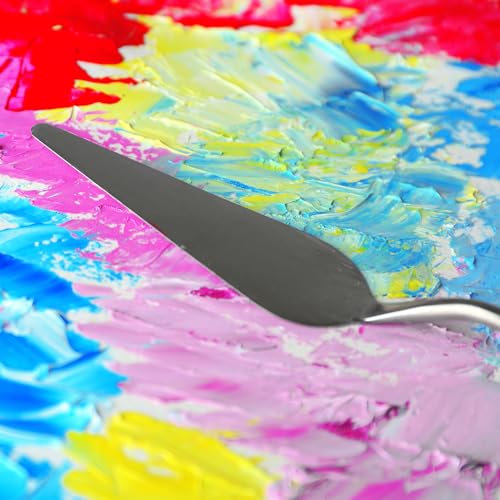 HARFINGTON No.5 Painting Palette Knife Stainless Steel Pointy Spatula | Pallet Knife, with Beech Wood Handle, for Oil Acrylic Paint Canvas Mixing Spreading