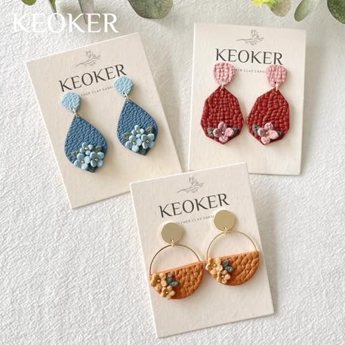 KEOKER Leather Texture Roller for Polymer Clay, Polymer Clay Leather Texture Roller, Polymer Clay Texture Roller, Like Polymer Clay Texture Sheets, Great Work with Polymer Clay Cutters - color: Cowhide Grain