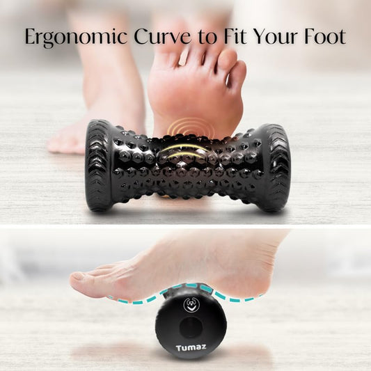Tumaz Foot Roller & Massage Ball 3-in-1 Set - color: Diamond(black) 3-piece Set