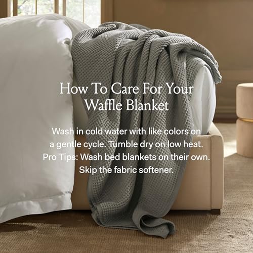 BOLL & BRANCH Waffle Bed Blanket, King/Cal King, Cream - color: Cream, size: King/California King