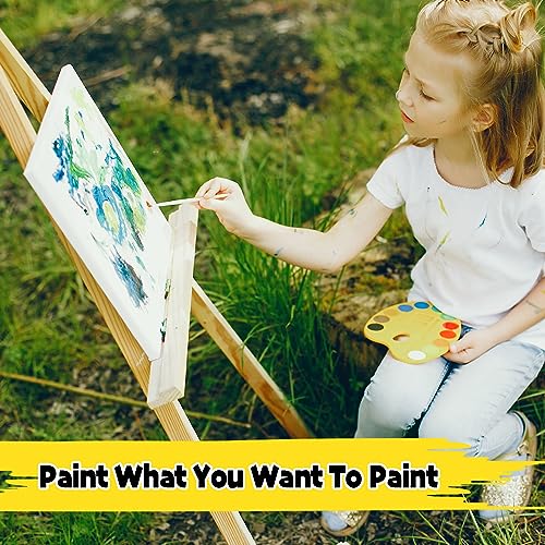 Inburit 12 PCS Multi Size Stretched Blank Canvas for Acrylic & Oil Painting | 12 Pack Canvas Boards for Painting, Art Supplies Paint Canvas, 5x7, 8x10, 9x12, and 11x14 inches (3 of each) - size: 12PCS+(4sizex3)