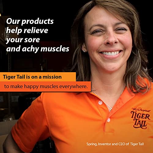 Tiger Tail 11in Massage Stick Portable Roller, Handheld, Deep Tissue Foam Roller for Legs, Neck, Calves, Thighs, Shins & Back, The Roadster 11, Made in USA, Orange Black - size: 11 Inch The Roadster