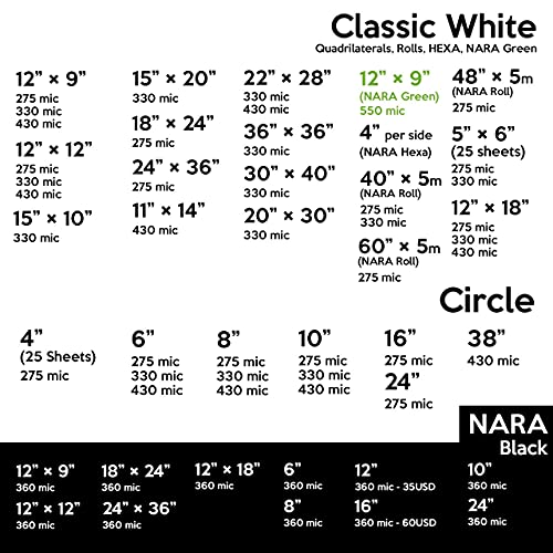 NARA Alcohol Ink Paper | White | 6" Diameter Circle | 430 microns/320 GSM | 25 Sheets | Heavy Paper | Paper for Alcohol Ink Art Painting | 100% Stain-Free