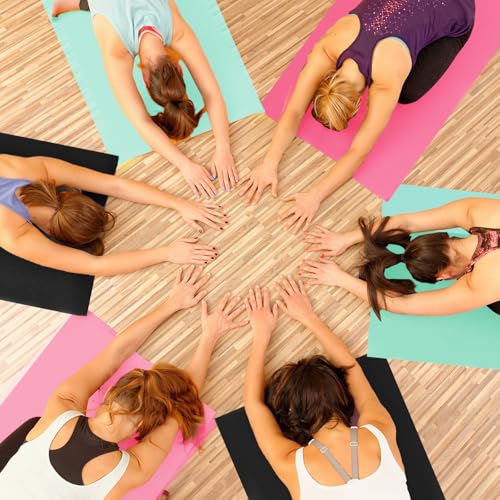 Breling 3 Pack 26"x73" Hot Yoga Mat Towel Pack Non-Slip Yoga Mat Gym Sweat Absorbent Microfiber Towel for Pilates Workout Women Men - color: Black,green, Red