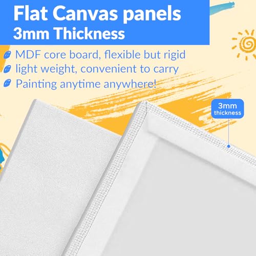 8x10 Inch Canvas Boards for Painting, 28 Pack Blank Painting Canvases Bulk | 8x10 Canvas Panels Value Pack, Gesso Primed Acid-Free 100% Cotton, for Acrylic Oil Watercolor Tempera Paint Art Supplies - size: 8"x10" - 28pcs