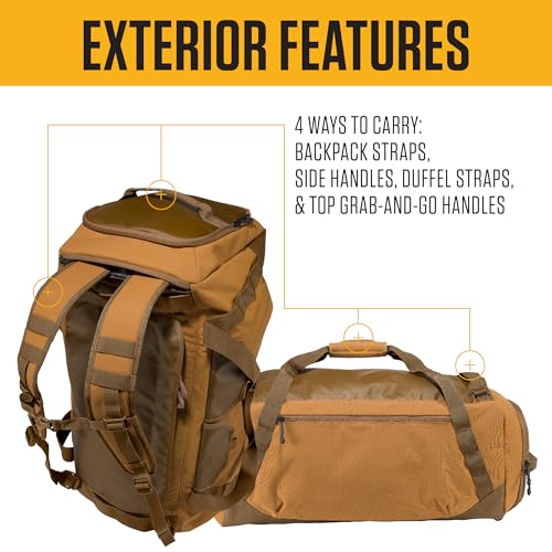 Carhartt Heavy Haul Utility Duffel Bag's, Water-Resistant Packable Bag for Jobsite, Gym, and Travel - color: Carhartt Brown, style: 75l