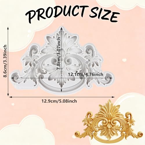 Baroque Style Curlicue Silicone Molds Scroll Lace Polymer Clay Mold | DIY Craft Epoxy Resin Casting Polymer Clay Tools Crafts Air Dry Jewelry Making - color: Style N