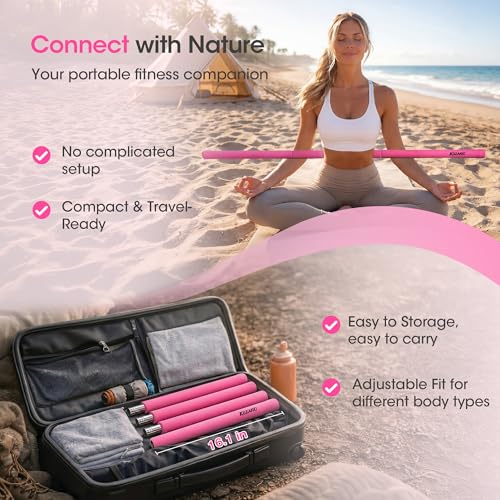 Yoga Stick, Mobility Stick for Stretching, Adjustable Exercise Stick