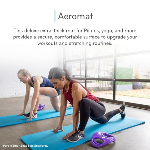Aeromat Pilates and Yoga Mat, Blue, Balanced Body Extra-Thick Floor Mat - color: Blue