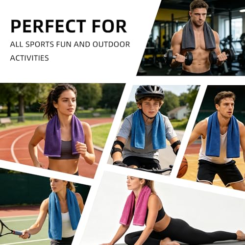 5 Pack Cooling Towel 31"x11", Microfiber Gym Towels for Men and Women,Soft Breathable Chilly Towe for Yoga, Running, Workout,Gym, Camping, Fitness, Workout