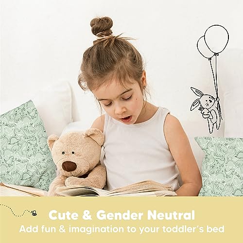 Toddler Pillow with Pillowcase, 13x18 My Little Dreamy Pillow (DinoDood) - color: Dinodood