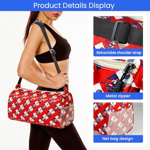 C&F BOGMOST Small Gym Bag for Women & Men,Small Lightweight Duffel Bag Carry On Bags Mini Duffel Travel Bag Waterproof Sports Bags for Workout/Sport/Trave,Sports Racket - color: A1-Sports Racket, size: 15 INCHES