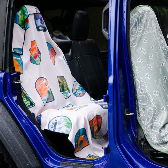 Sprints Athletic Running Towel, Full-Sized, Car Seat Cover - Performance Microfiber (National Parks Cream) - color: National Parks Cream