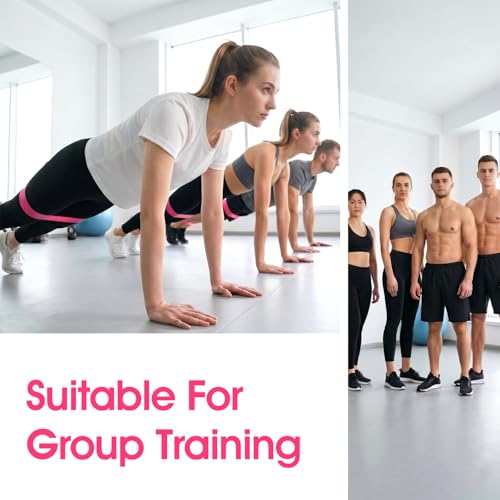 24 Pcs Resistance Bands Bulk Exercise Bands for Home Gym, Yoga, Pilates, 30 Lbs Purple-Red TPE Loop