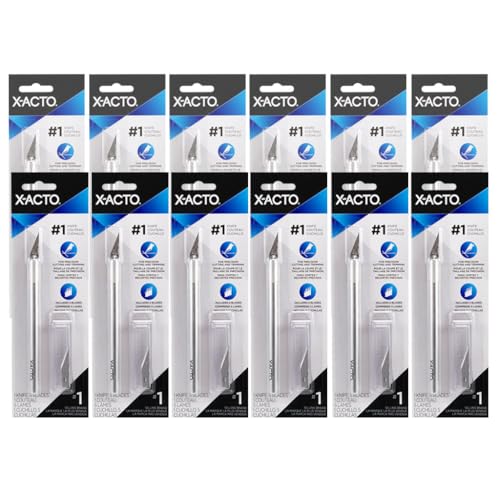 X-ACTO #1 Precision Hobby Knife Set X3311 with 5 No. 11 Fine Point Replacement Blades, 12 Count – for Art, Crafting, Cutting, Detailing, Scrapbooking