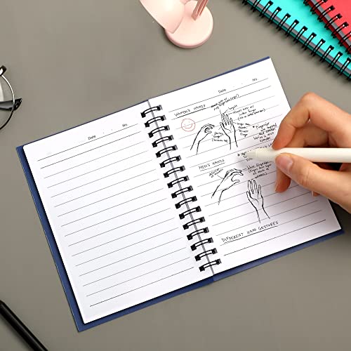 FLYING EAGLE 3 PCS Small Spiral Notebooks 4x6, A6 Cute Mini Journal Plastic Hardcover 8mm Ruled Notebook, 3 Color 234 Sheets/468 Pages, 3 Pack Small Ruled Notebooks for School Work | 3 Color 234 Sheets/468 Pages, Wide Ruled,Small Notebook for School Work