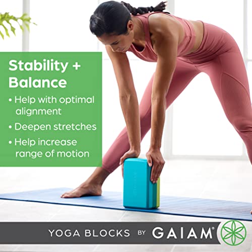Gaiam Yoga Block - Supportive Latex-Free Eva Foam - Soft Non-Slip Surface with Beveled Edges for Yoga, Pilates, Meditation - color: Grey, style: 1 Block