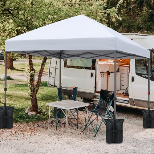 ABCCANOPY Canopy Weights 185 LBS Tent Sand Bags,4-Pack Black(No Sand) - color: Black, size: 185 LBS