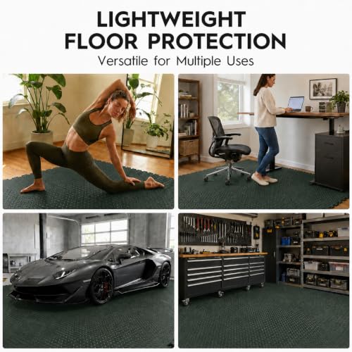 18 Pcs EVA Foam Floor Tiles, Puzzle Exercise Mat Set for Gym - color: Evergreen