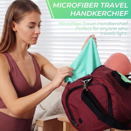 20 Pcs Workout Towels - Gym Sweat Handkerchiefs, Green Gradient - color: Green Gradient