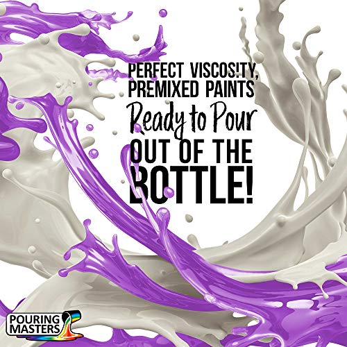 Pouring Masters Neon Jazzberry Ready to Pour Acrylic Pouring Paint - Premium 8-Ounce Pre-Mixed Fluid Acrylic Paint - Fluid Art Supplies for Canvas, Wood, Paper, Tile & Rocks | Premium, Pre-Mixed Fluid Acrylic Paint - Fluid Art Supplies for Canvas, Wood, P