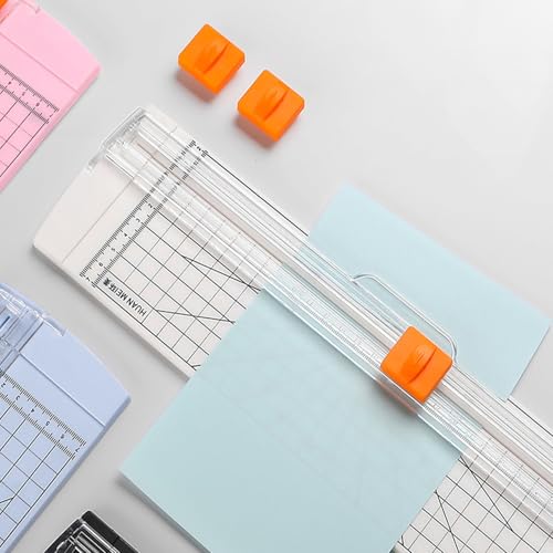5 Pack Paper Cutter Blades Replacement Precision Paper Trimmer Refill Blade Slider Carriage for A4 Craft Paper Cutter with Security Safeguard Blade Guillotine Trimmer Scrapbooking Tool