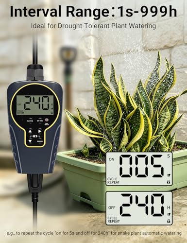 Techbee Repeat Cycle Timer Plug Outlet, 15A 1HP