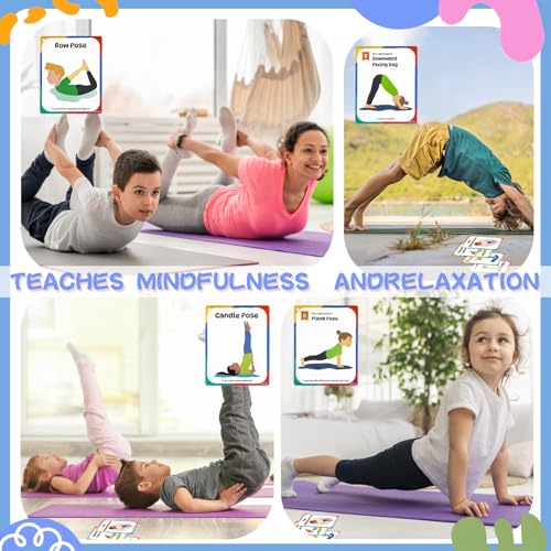 Yoga Workouts for Kids-32 Exercise Cards with Yoga Poses,ncludes 2 Rings&Dry-Erase for Improve Flexibility and Cultivate Concentration Autism Special Needs (Kids Yoga)