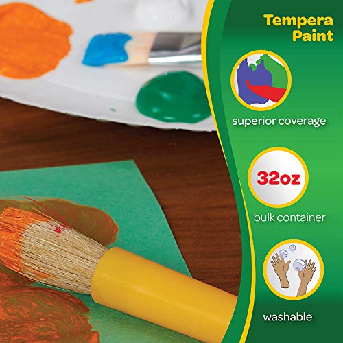 Crayola Washable Tempera Paint For Kids, Red Paint, Classroom Supplies, Non Toxic, 32 Oz Squeeze Bottle - color: Red, size: 32 Fl Oz (Pack of 1)