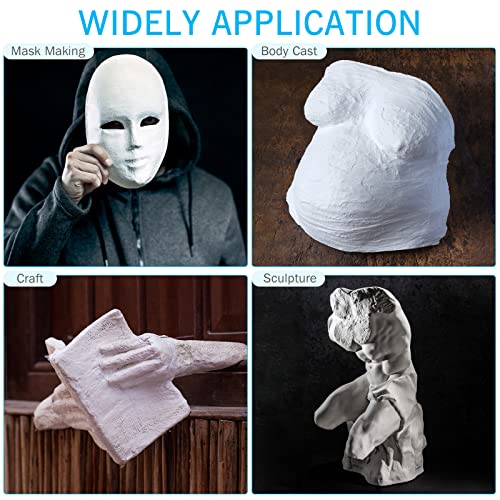 Preboun 30 Pack Plaster Cloth Gauze Bulk for Craft Art, 4 Inch x 180 Inch | Ideal Paper Mache Belly Casting Mask Making, Plaster Strips School Classroom Back to School Art Projects - size: 4 Inch X 180 Inch