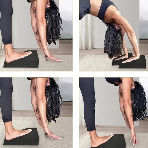 2 Pack Incline Squat Wedge Blocks - Non-Slip Heel Elevated Squat Wedge Boards - Versatile Calf Stretcher Slant Boards Ramp for Yoga, Pilates, Weightlifting, Strength Training & Home Gym Fitness