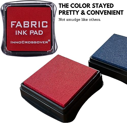 5-Pack Fabric Pigment Ink Pads in 5 Colors for Rubber Stamps & Crafts | Safe, non-toxic pigment ink. Ideal for card making supplies and stamping on wood, fabric, and paper surfaces.