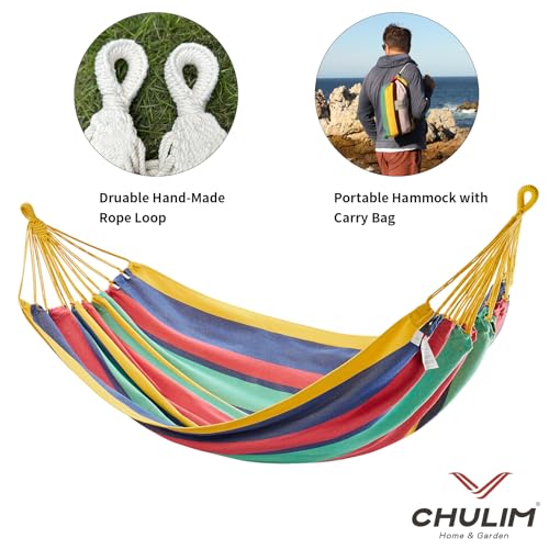 Brazilian Double Hammock with Tree Straps, Extra Large, 450 lbs Capacity - color: Aqua Blue Stripe, size: X-Large