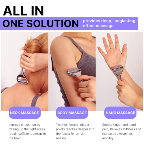 Massage Roller, Acupuncture Roller for Muscle Pain Relief, Acupressure Massager - Deep Tissue Massage Tool for Hand, Foot, Neck, Arms, Thighs